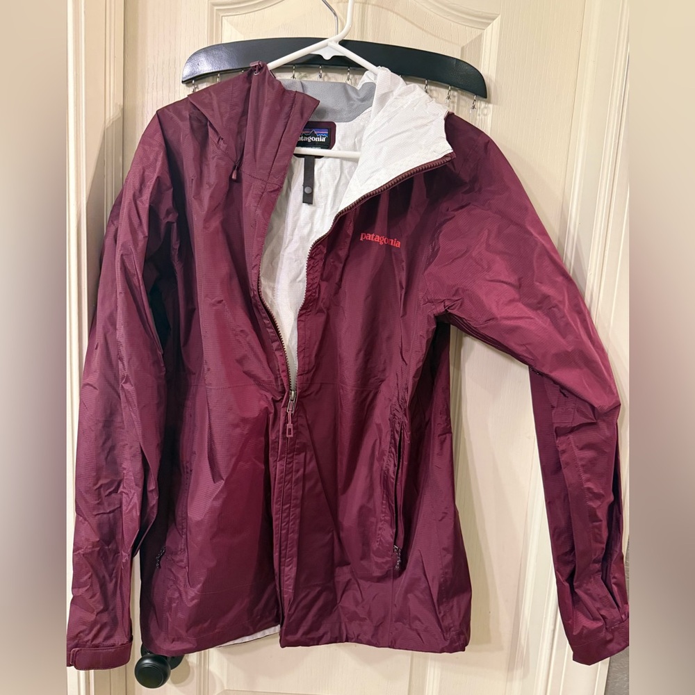 Patagonia Women's Burgundy Rain Jacket